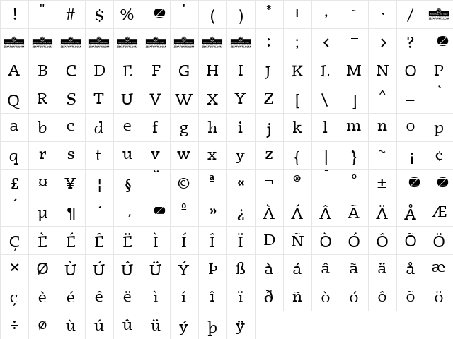 Radcliffe Casual Regular font glyphpreview