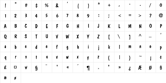 DomCasual-Light Regular font glyphpreview