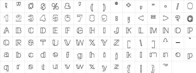 Friesian Regular font glyphpreview