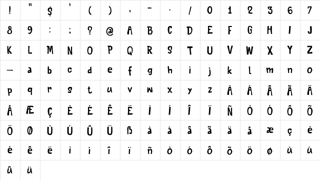 Quite Something DEMO Regular font glyphpreview