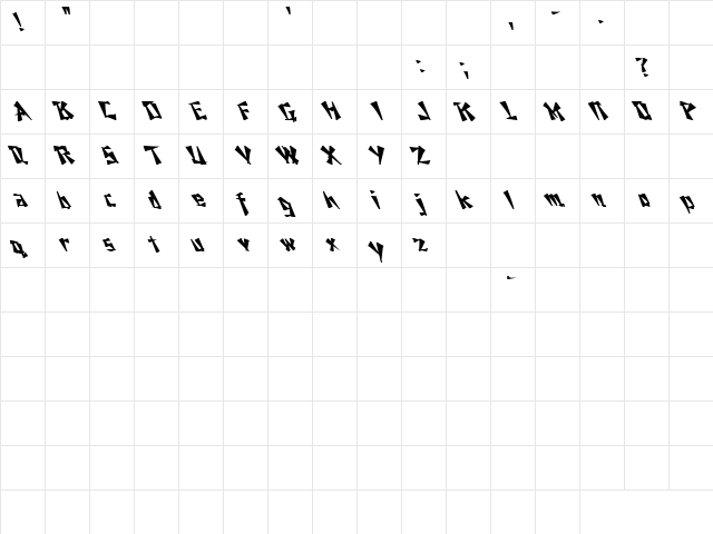 Fox On The Run 7 Bold font glyphpreview