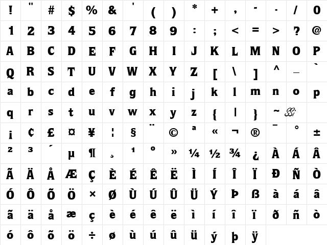 Stack Black SSi Black font glyphpreview
