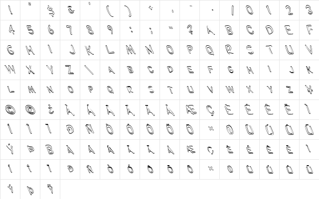 FZ BASIC 29 HOLLOW LEFTY Normal font glyphpreview