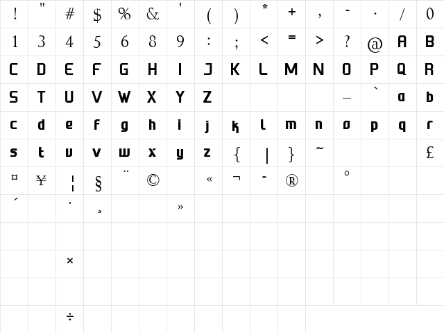First Job Regular font glyphpreview
