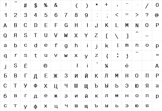 FixHelvDL Bold font glyphpreview