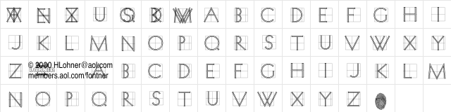 Koch Quadrat Regular font glyphpreview