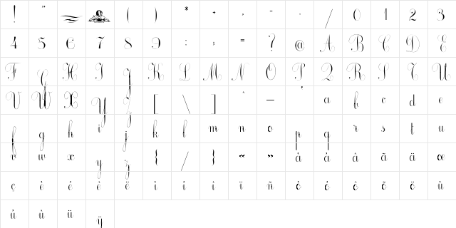 Ecole Anglaise Texte Regular font glyphpreview
