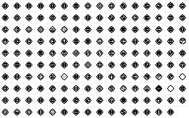 FourEarsArrows Regular font glyphpreview