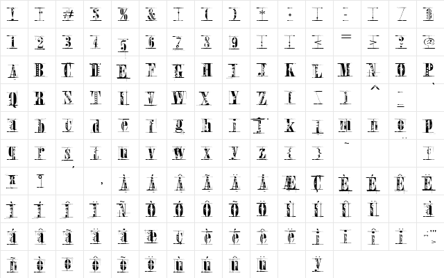 Toreador Regular font glyphpreview