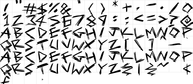 Serial Killers Regular font glyphpreview