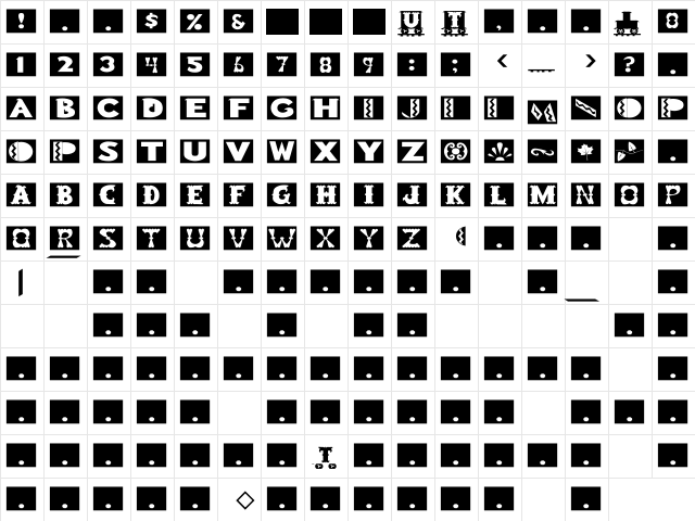 Rstoyblock Wd Regular font glyphpreview