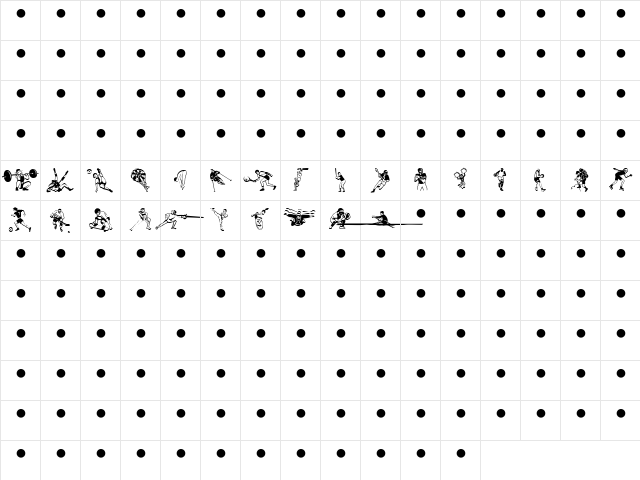 Sports Four MT Regular font glyphpreview