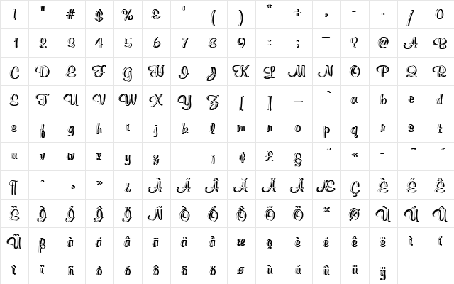 MurrayHilDRe1 Regular font glyphpreview