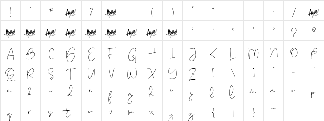 Melatti Regular font glyphpreview