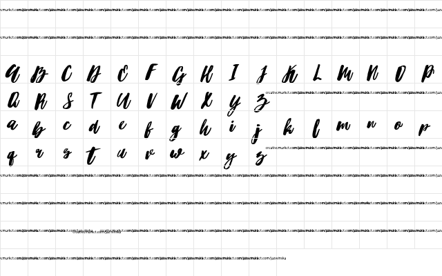 Hubster Regular font glyphpreview