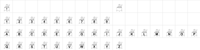 KR Nght's Brew! Regular font glyphpreview