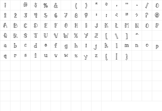 CK Grapevine Regular font glyphpreview