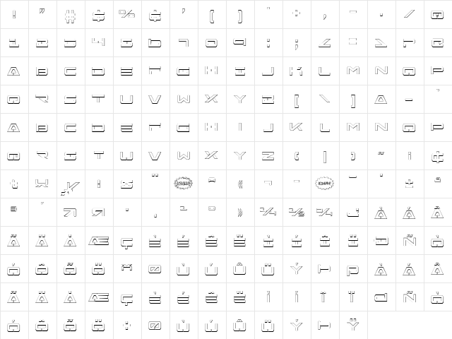 Free Agent Bold 3D Bold 3D font glyphpreview