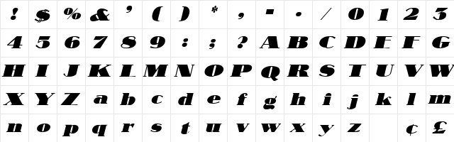 Sabotage Oblique font glyphpreview