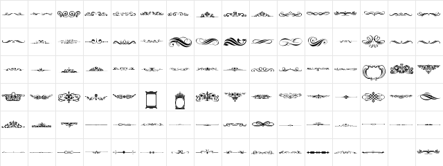 Vintage Decorative signs 2 Regular font glyphpreview