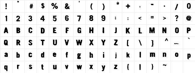 Urban Regular font glyphpreview