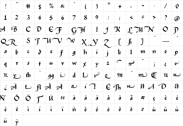 FlourishBoldSpecial Regular font glyphpreview