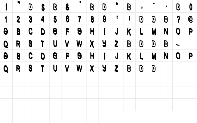 TwoFish Regular font glyphpreview