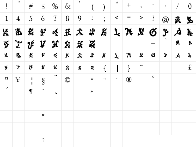 TROLL Regular font glyphpreview
