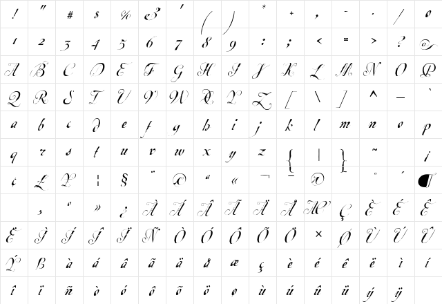 EscritaPrincipal Principal font glyphpreview