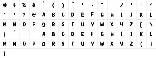 VOLDER Regular font glyphpreview