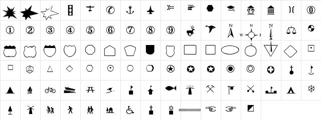 PT Mapmaker Normal font glyphpreview