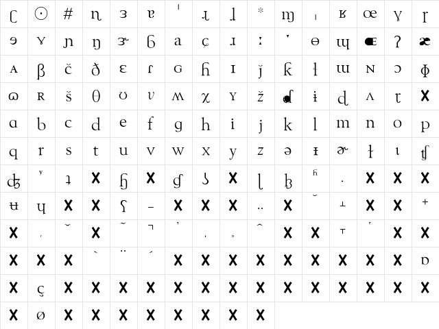 Sondout Regular font glyphpreview