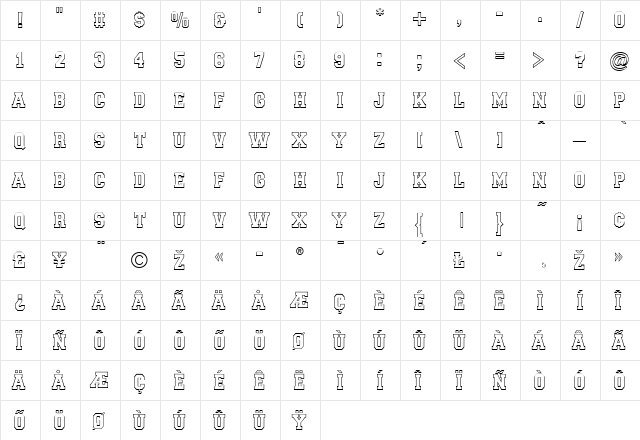 SportsJersey Regular font glyphpreview