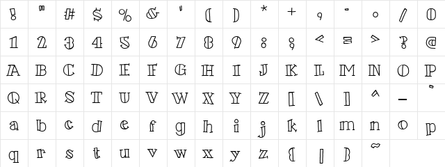 Scrap Color Me 4 Regular font glyphpreview