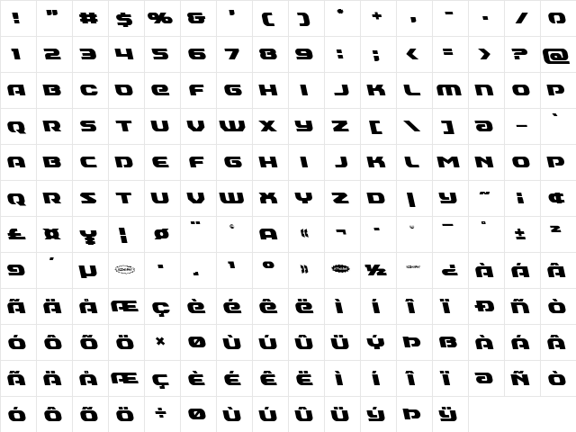 Annapolis Leftalic Italic font glyphpreview