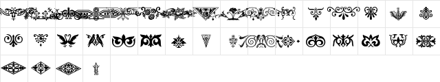 Ornamental Decoration II Regular font glyphpreview