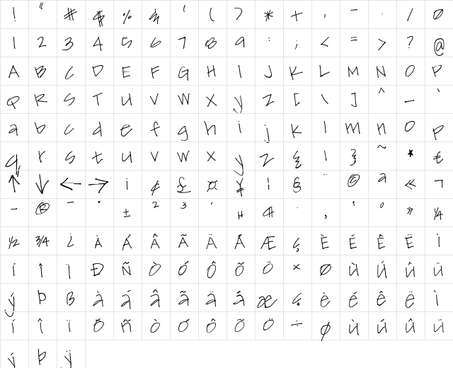 FG Boel Regular font glyphpreview