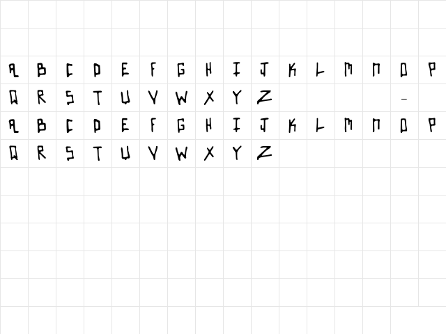 Mrnikas Regular font glyphpreview