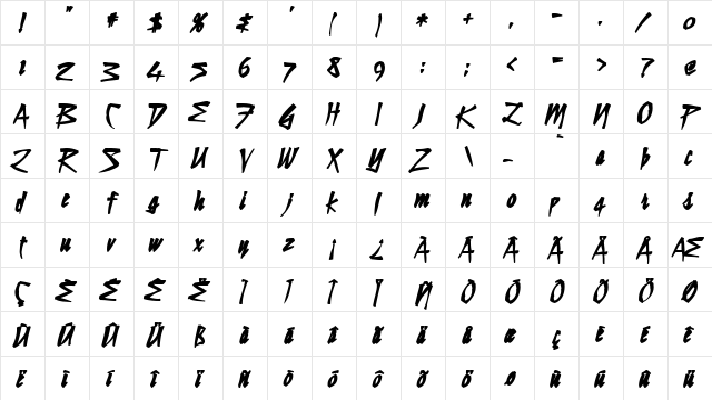 Still Time Ink Regular font glyphpreview