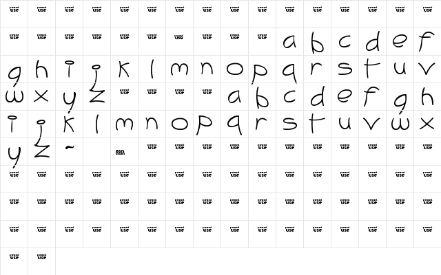 Meli Brush Regular font glyphpreview