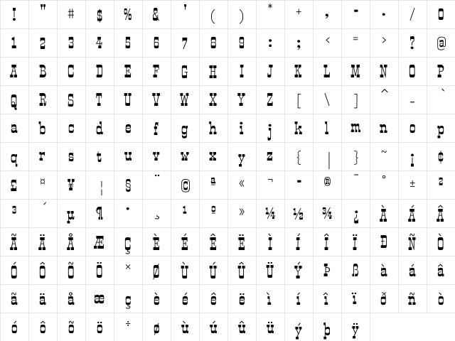 Smokum Regular font glyphpreview