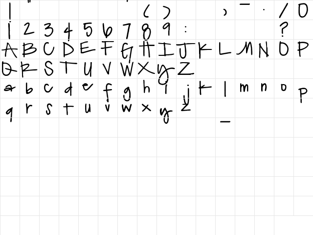 Turtle Club Regular font glyphpreview