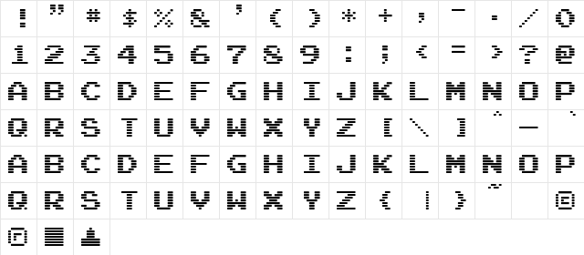 Arcade I font glyphpreview