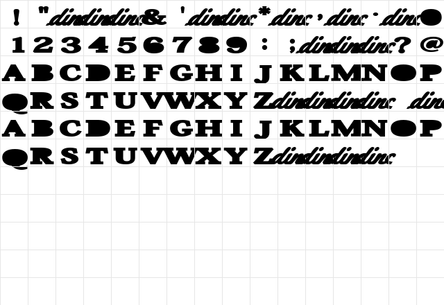 Transistor Regular font glyphpreview