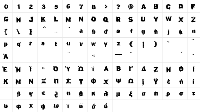 FLDecostoned Regular font glyphpreview