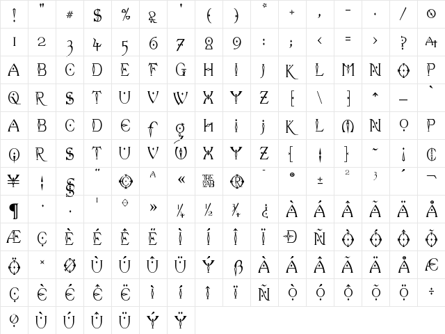 Celexa Regular font glyphpreview