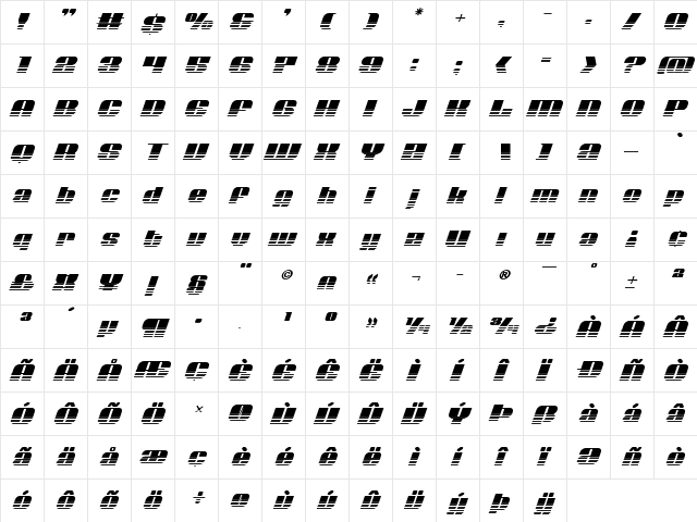 Nolo Contendre Halftone Italic Italic font glyphpreview
