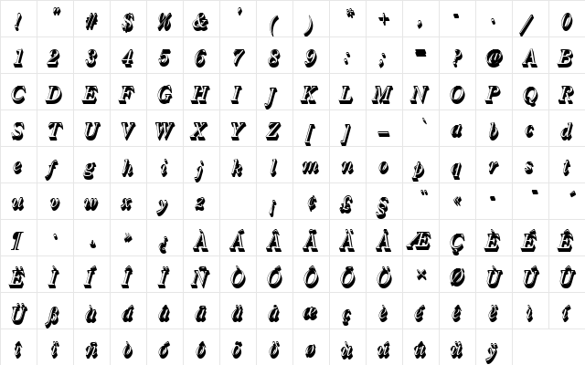 CenturyOldStyTRegItaSh1 Regular font glyphpreview