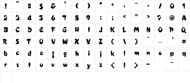 ELAINE Regular font glyphpreview