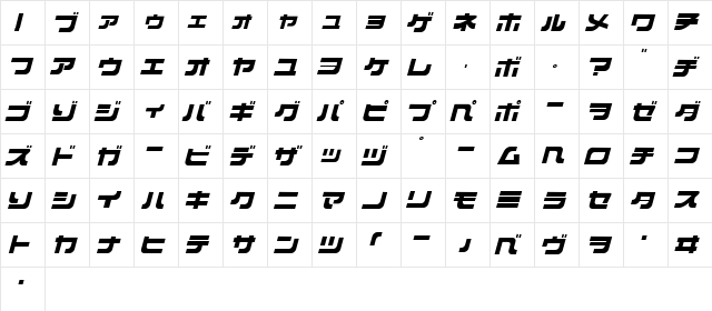 Overloader Regular font glyphpreview